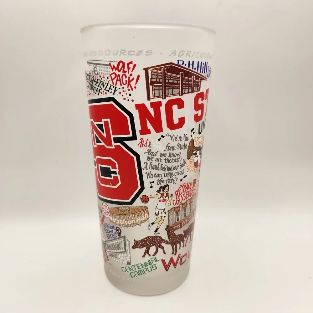 Catstudio NC State University Collegiate‎ Frosted Glass - Wolfpack Ncsu Raleigh